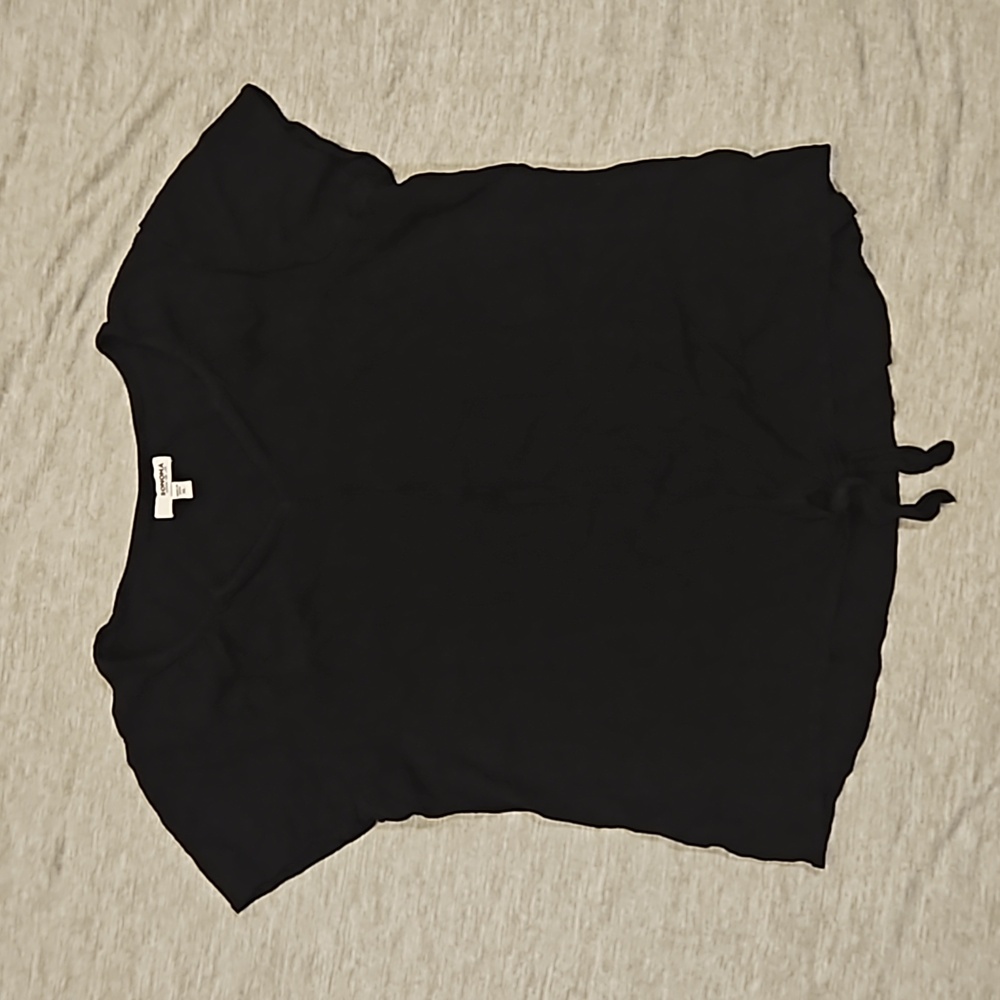 Sonoma Women's Black Front Tie Shirt - Size XL